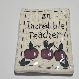 Heather Goldminc Blue Sky Clayworks "An Incredible Teacher” Teacher Pin Brooch